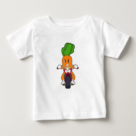 Karotte als Fahrrad mit Motorrad.PNG Baby T-shirt (Vorderseite)