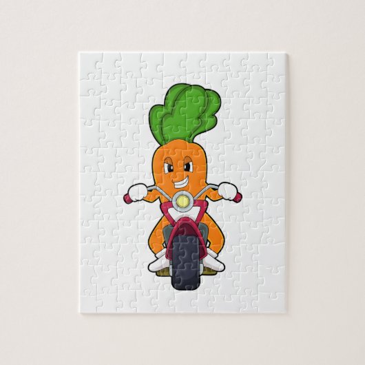 Karotte als Fahrrad mit Motorrad.PNG Puzzle (Vertikal)