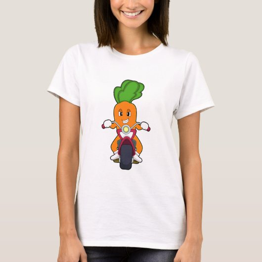 Karotte als Fahrrad mit Motorrad.PNG T-Shirt (Vorderseite)
