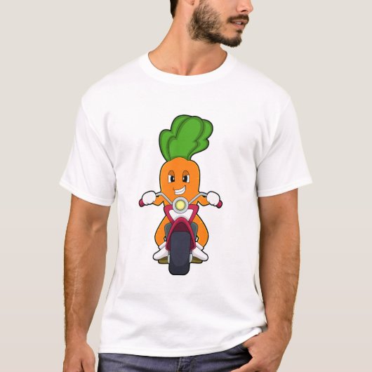 Karotte als Fahrrad mit Motorrad.PNG T-Shirt (Vorderseite)