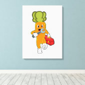 Karotte als Mechanik mit Toolbox Leinwanddruck (Insitu (Holzboden))