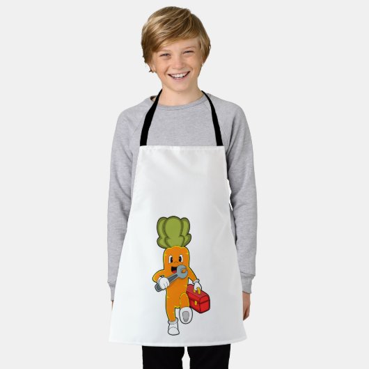 Karotte als Mechanik mit Toolbox Schürze (Getragen)