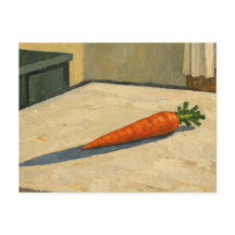 Karotte auf einer Tisch-Kunst-Postkarte
