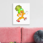 Karotte beim Fußballsport Leinwanddruck (Insitu (Wohnzimmer))