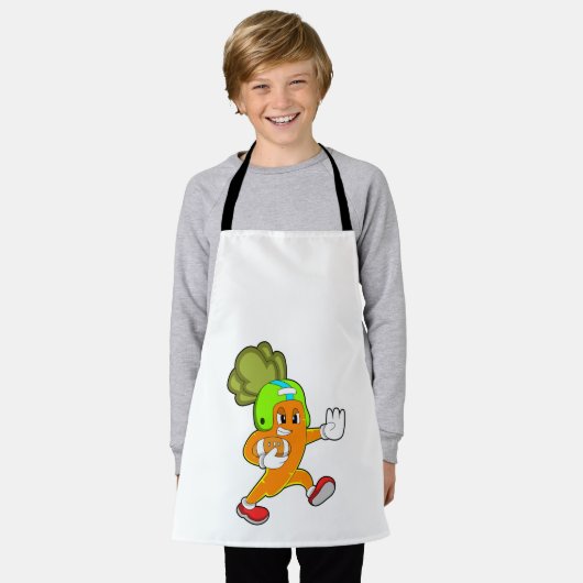 Karotte beim Fußballsport Schürze (Getragen)