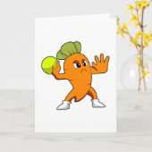 Karotte beim Handballspieler mit Handball Karte (Gelbe Blume)