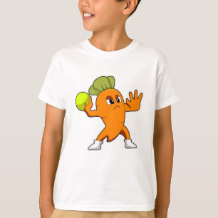 Karotte beim Handballspieler mit Handball T-Shirt