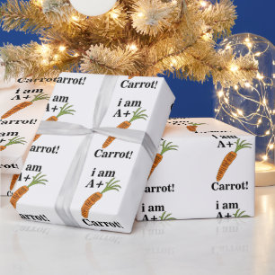 Karotte ich bin A+ Lustige Karotte Geschenkpapier