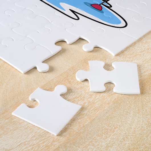 Karotte im Boot beim Angeln mit Angelstange Puzzle (Seite)