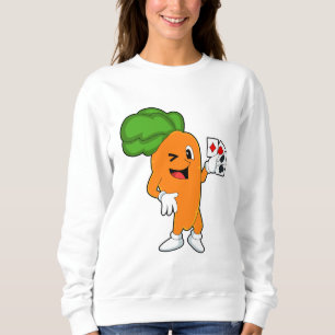 Karotte im Poker mit Poker-Karten Sweatshirt