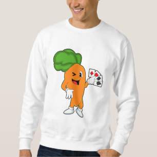 Karotte im Poker mit Poker-Karten Sweatshirt