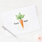 Karotte mit Blätter Runder Aufkleber (Umschlag)