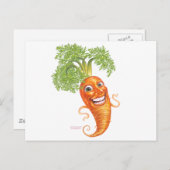 Karotte Postkarte (Vorne/Hinten)