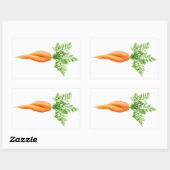 Karotte Rechteckiger Aufkleber (Blatt)