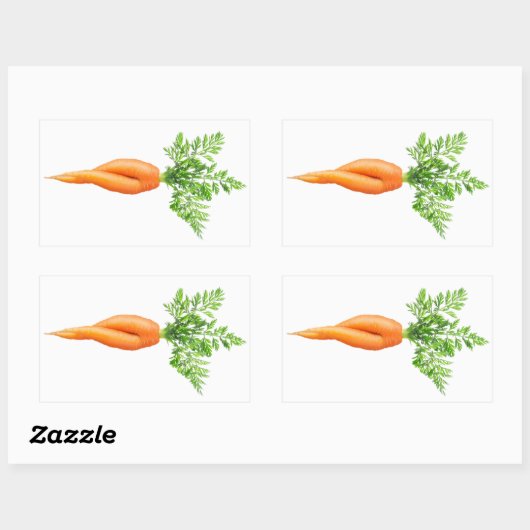 Karotte Rechteckiger Aufkleber (Blatt)