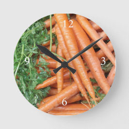 Karotte  runde wanduhr