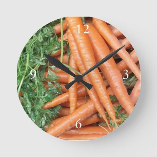 Karotte runde wanduhr (Vorderseite)