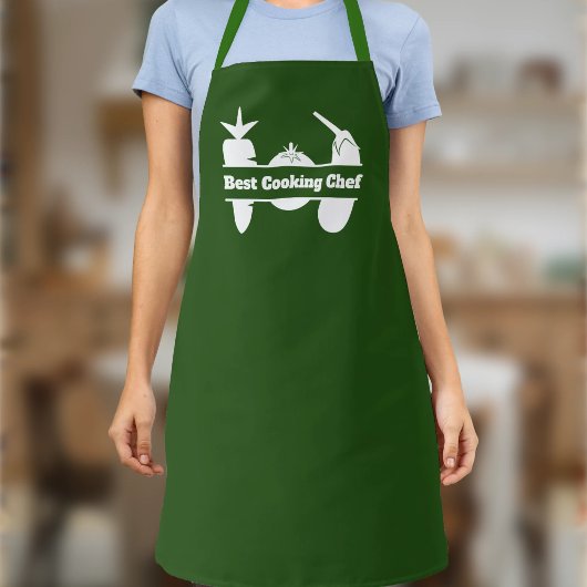 Karotte, Tomate und Aubergine geteiltes Monogramm Schürze