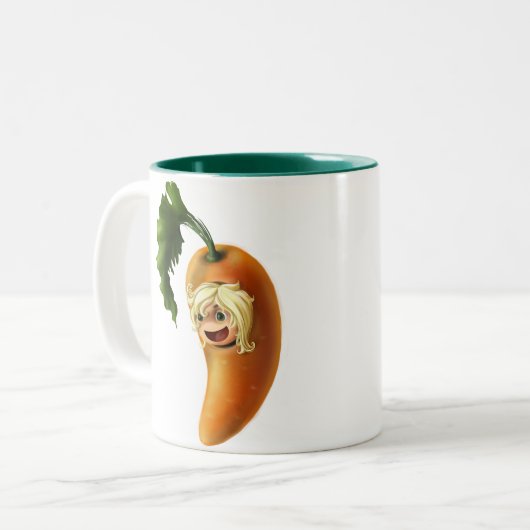 Karotte Zweifarbige Tasse (Vorderseite Links)