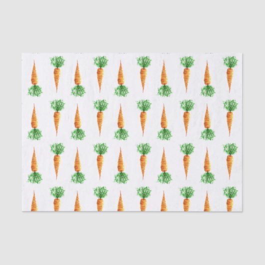 Karotten-Aquarellmuster Seidenpapier (Vorderseite)