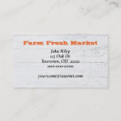 Karotten auf Barnwood Visitenkarte (Rückseite)