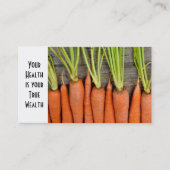 Karotten auf Barnwood Visitenkarte (Vorderseite)