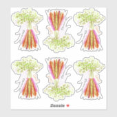 Karotten Aufkleber (Blatt)