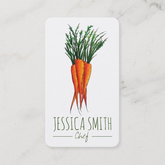 Karotten aus dem Küchengarten vegetarischen Koch Visitenkarte (Vorderseite)