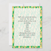 Karotten aus der Liebe der Erbsen, Niedlich-Grün- Einladung (Rückseite)