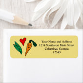 Karotten aus Erbsen, Niedlich grün und orange Lieb (Insitu)