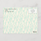 Karotten aus Erbsen, Niedlich grün und orange Lieb Postkarte (Rückseite)