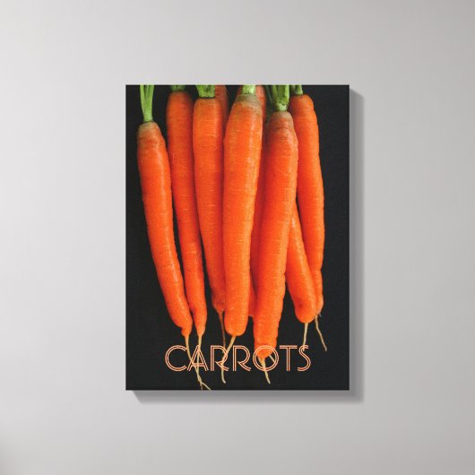 Karotten aus unserem Garten Leinwanddruck (Vorderseite)