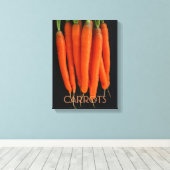 Karotten aus unserem Garten Leinwanddruck (Insitu (Holzboden))