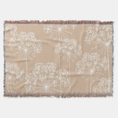 Karotten-Blumen-Silhouette Sanftes Beige Decke (Vorderseite)