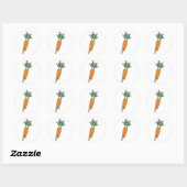 Karotten carrots runder aufkleber (Blatt)