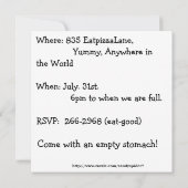 Karotten Gemüse farbenfrohe Regenbogen Muster Gart Einladung (Rückseite)