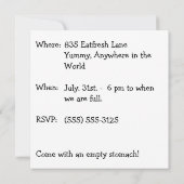 Karotten Gemüse farbenfrohe Regenbogen Muster Gart Einladung (Rückseite)