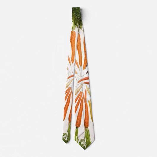 Karotten Gemüse farbenfrohe Regenbogen Muster Gart Krawatte (Rückseite)