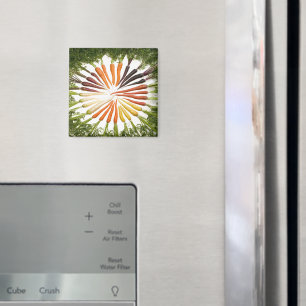 Karotten Gemüse farbenfrohe Regenbogen Muster Gart Magnet