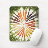 Karotten Gemüse farbenfrohe Regenbogen Muster Gart Mousepad (Mit Mouse)