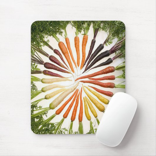 Karotten Gemüse farbenfrohe Regenbogen Muster Gart Mousepad (Mit Mouse)