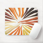Karotten Gemüse farbenfrohe Regenbogen Muster Gart Mousepad (Mit Mouse)