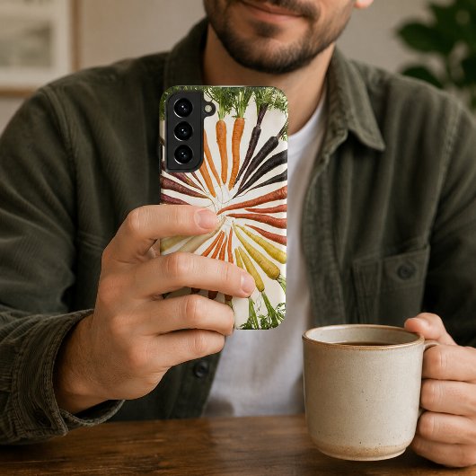 Karotten Gemüse farbenfrohe Regenbogen Muster Gart Samsung Galaxy Hülle