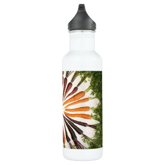 Karotten Gemüse farbenfrohe Regenbogen Muster Gart Trinkflasche (Rechts)