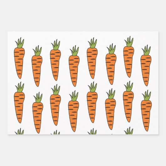 Karotten Gemüse gesundes Party Geschenkpapier Set (Vorderseite 2)