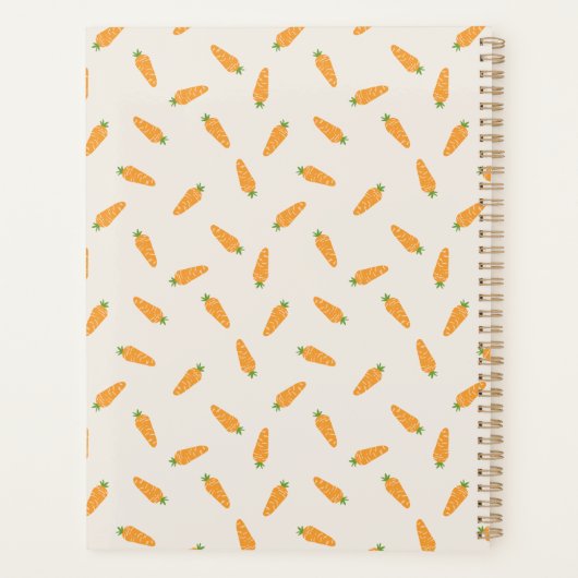 Karotten Gemüse Personalisiert Planer (Rückseite)