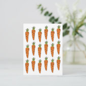 Karotten Gemüse Veggie Postkarte (Stehend Vorderseite)