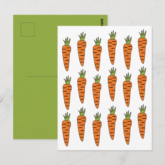 Karotten Gemüse Veggie Postkarte (Vorne/Hinten)
