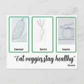 Karotten, Gemüseaufkleber für Erwachsene, Kinder Postkarte (Rückseite)