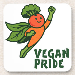 Karotten-Held Vegan Pride Getränkeuntersetzer